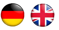 Icône drapeaux allemand et anglais.
