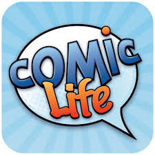 Icône comic life, bulle dans laquelle est écrit "comic Life".