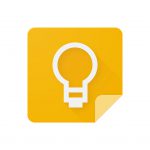 Icône Google Keep, ampoule sur fond jaune.