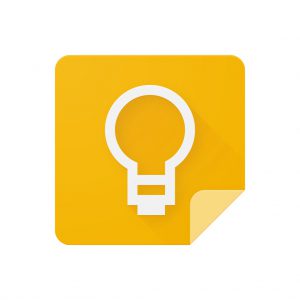 Icône application Google Keep, une ampoule sur fond jaune.