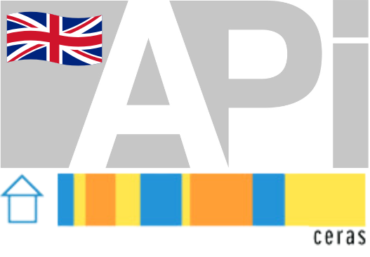 Logos API, ceras et drapeau anglais